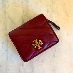 Tory Burch Fleming Leather Wallet in “Garnet” BNWOT